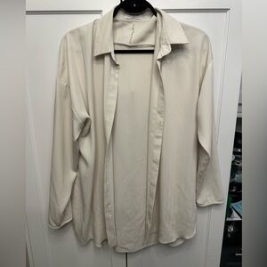 Babaton Cream Pinstripe Blouse. Worn once